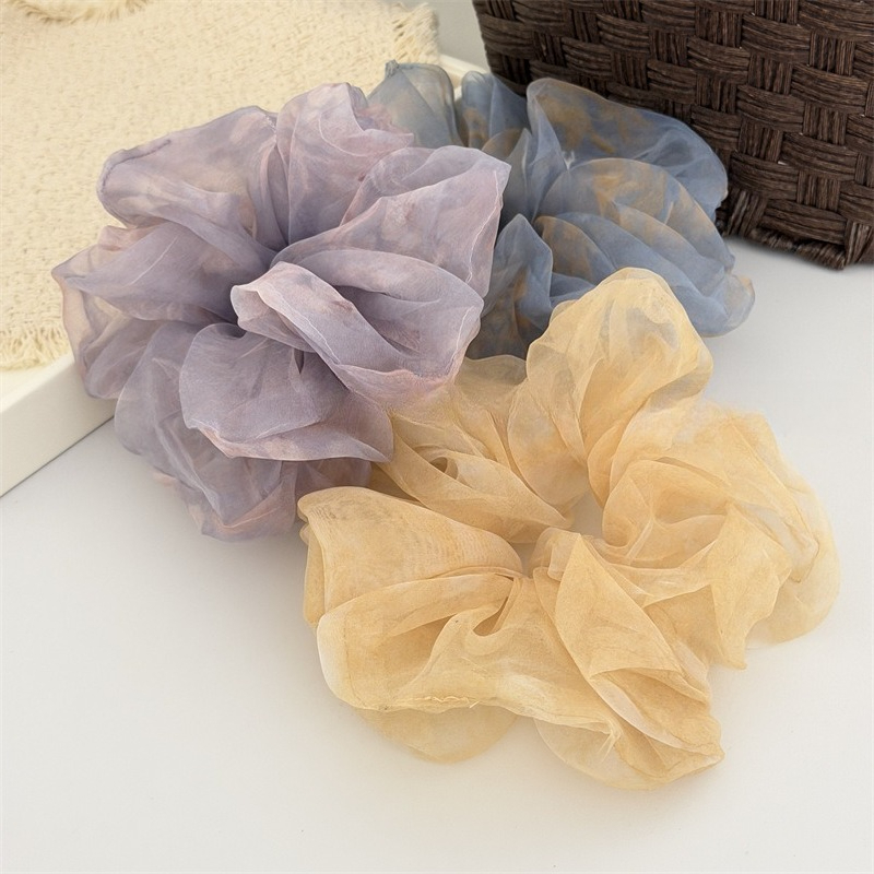 Travel Accessories Aesthetic - 1Pc Haar Scrunchies Oversized Organza Tie