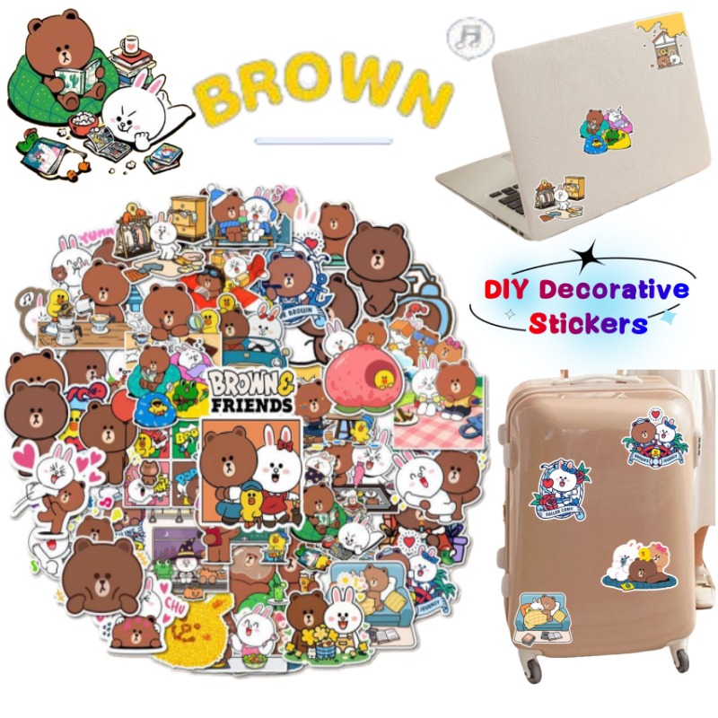 Luggage Cover Protector - LINE FRIENDS Brown Cony Sally: decoratieve