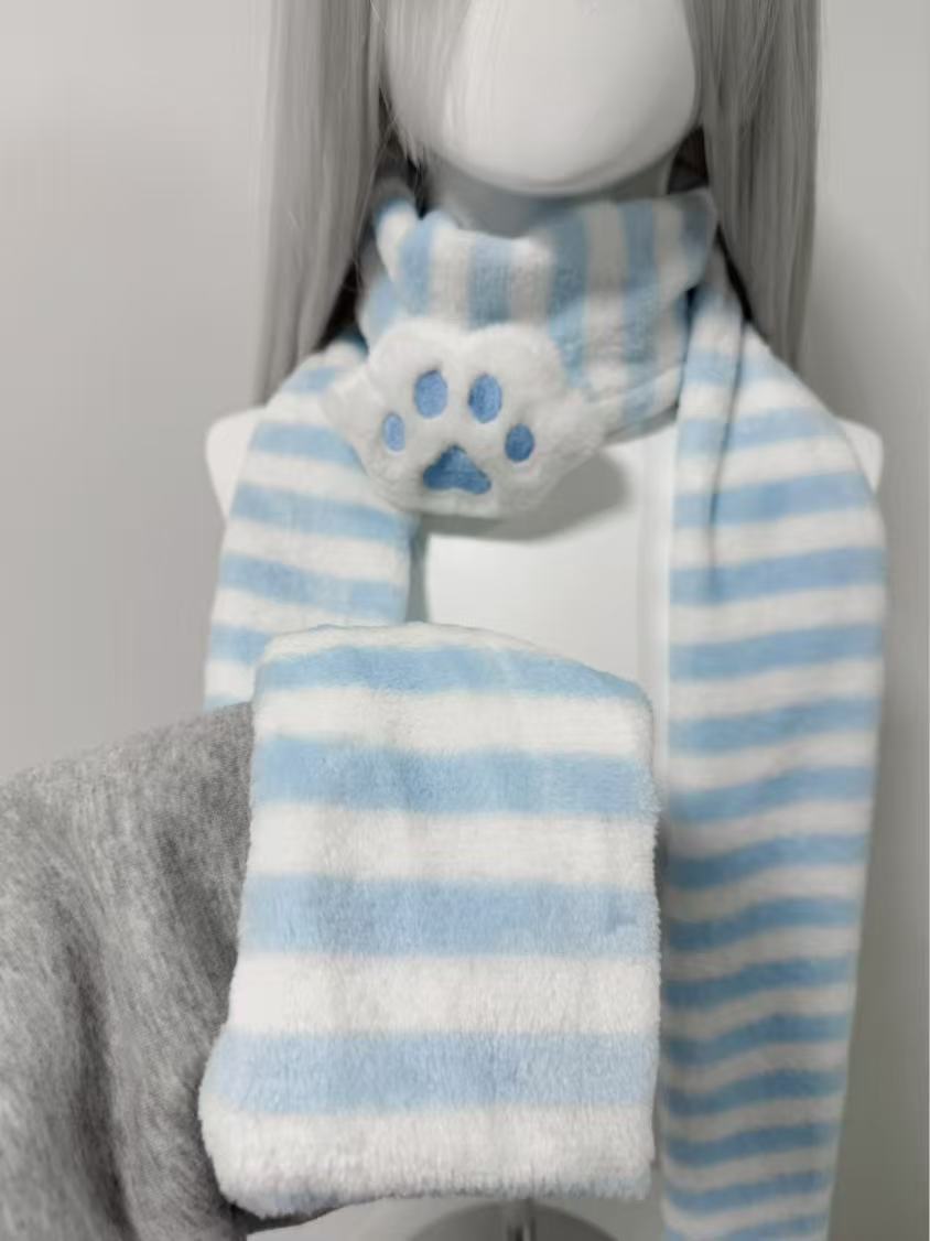 Kawaii gebreide sjaal kattenpo - Travel Accessories Aesthetic recensie en prijs