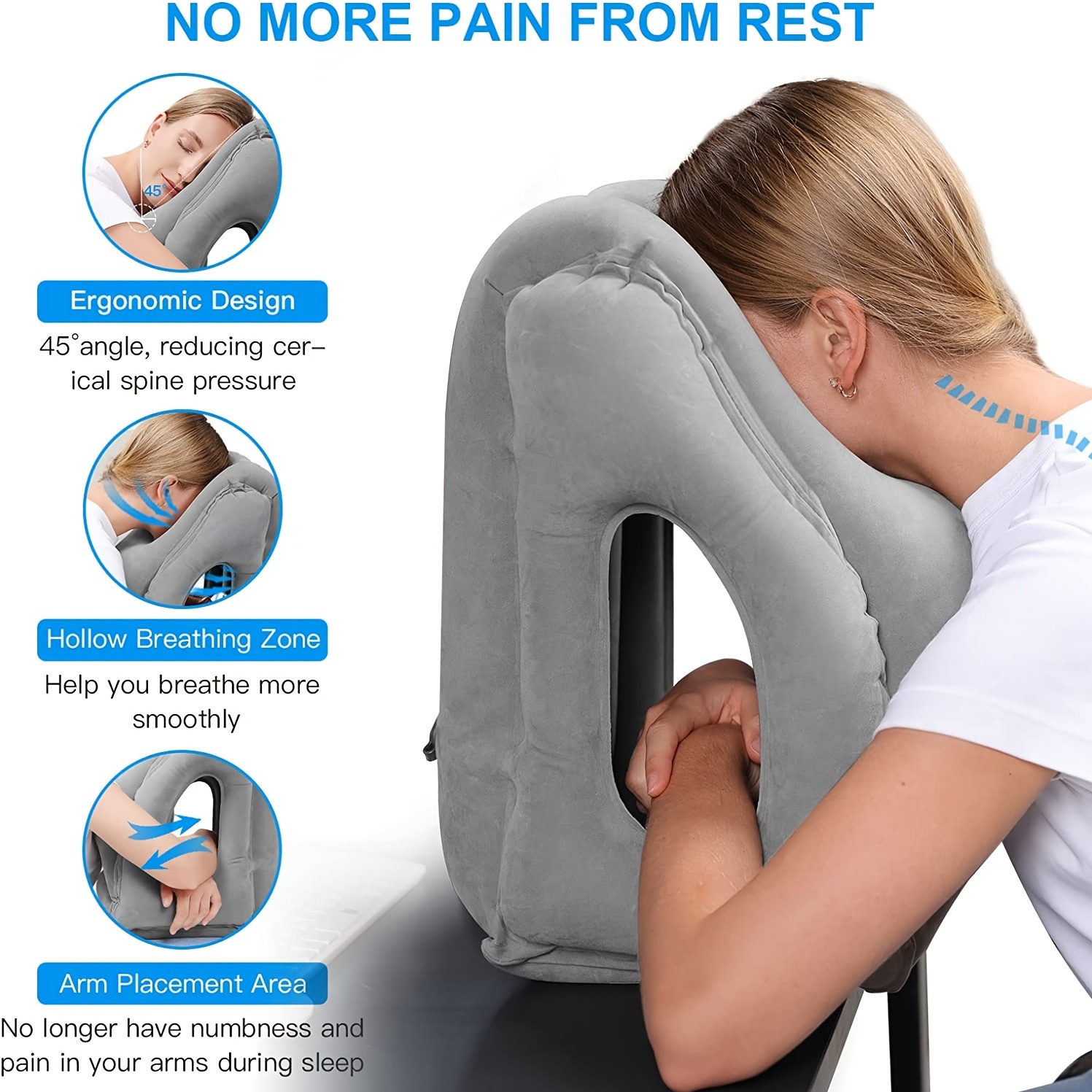 Opblaasbaar reis kussen, reisa - Travel Accessories Long Flight recensie en prijs